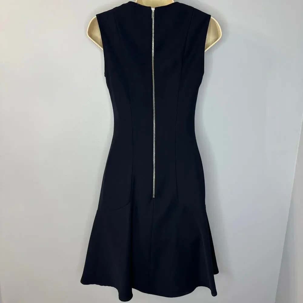 Louis Vuitton Uniformes Navy Fit & Flare Mini Dress Classic Office Sz 32 -2